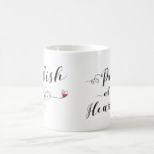 Pools bij het hart, Poolse vlag, Polen Koffiemok (Center)