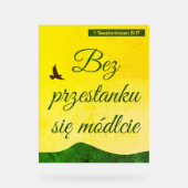 Pools Bijbelvers | Werset Biblijny | Polen Acryl Bord (Voorkant)