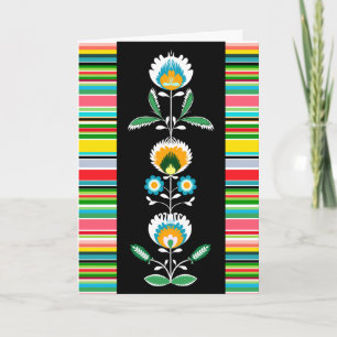 Pools borduurwerk, Wenskaart Kaart