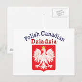 Pools Canadees Eagle Shield Dziadzia Briefkaart (Voorkant / Achterkant)