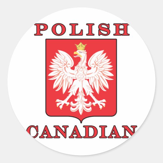 Pools Canadees Eagle Shield Ronde Sticker (Voorkant)