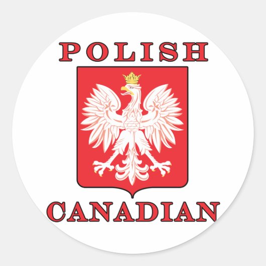 Pools Canadees Eagle Shield Ronde Sticker (Voorkant)