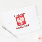 Pools Canadees Eagle Shield Ronde Sticker (Envelop)