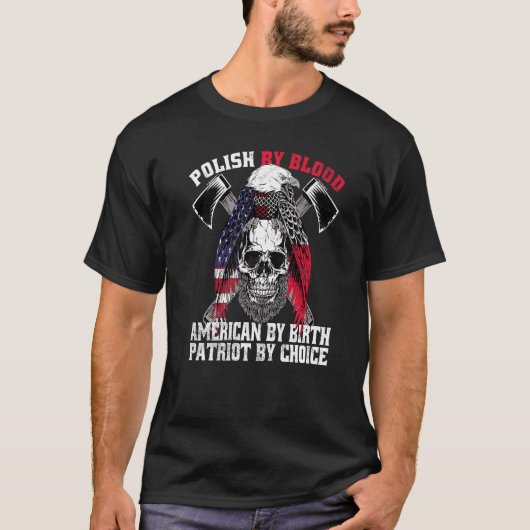 Pools door bloedAmerikaan door geboortecatroon doo T-shirt (Voorkant)