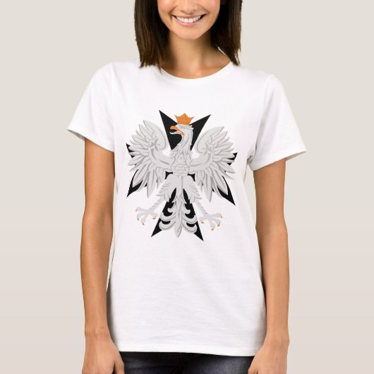 Pools Eagle Maltese kruis T-shirt (Voorkant)