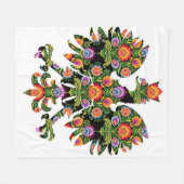 Pools Eagle Poland Wycinanki Emblem, Pools Folk Fleece Deken (Voorkant (Horizontaal))