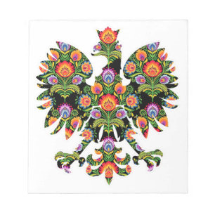 Pools Eagle Poland Wycinanki Emblem, Pools Folk Notitieblok