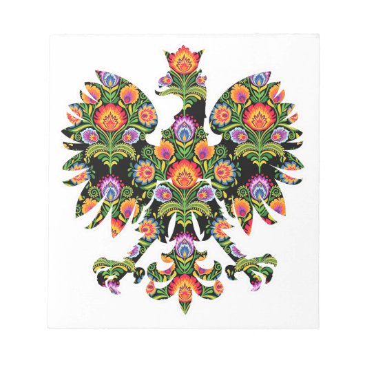 Pools Eagle Poland Wycinanki Emblem, Pools Folk Notitieblok (Voorkant)
