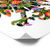 Pools Eagle Poland Wycinanki Emblem, Pools Folk Poster (Hoek)