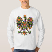 Pools Eagle Poland Wycinanki Emblem, Pools Folk T-shirt (Voorkant)