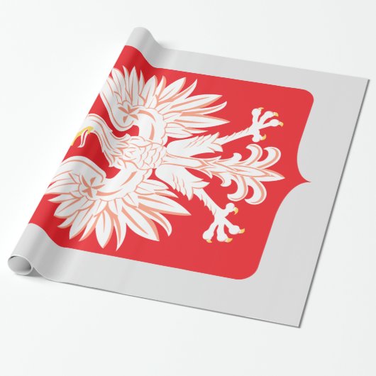 Pools Eagle Red Shield Cadeaupapier (Uitgerold)
