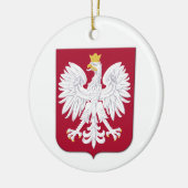 Pools Eagle Red Shield Keramisch Ornament (Links)