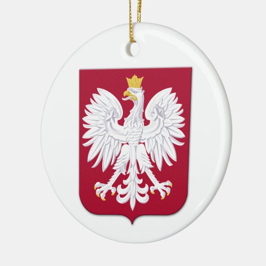 Pools Eagle Red Shield Keramisch Ornament (Links)
