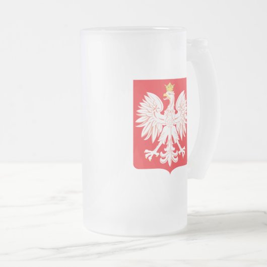 Pools Eagle Red Shield Matglas Bierpul (Voorkant rechts)