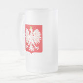 Pools Eagle Red Shield Matglas Bierpul (Voorkant links)