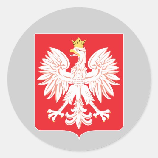 Pools Eagle Red Shield Ronde Sticker (Voorkant)