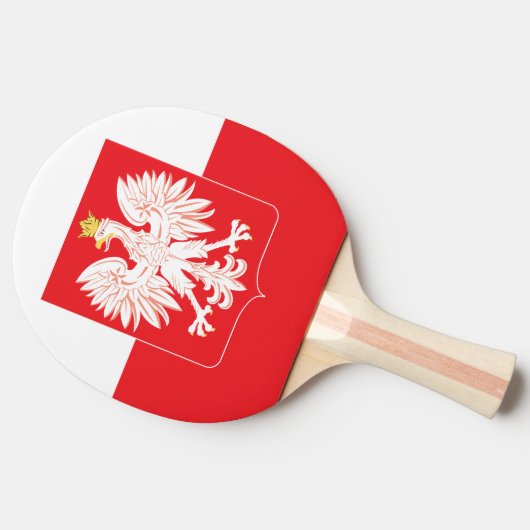 Pools Eagle Red Shield Tafeltennisbatje (Zijkant)