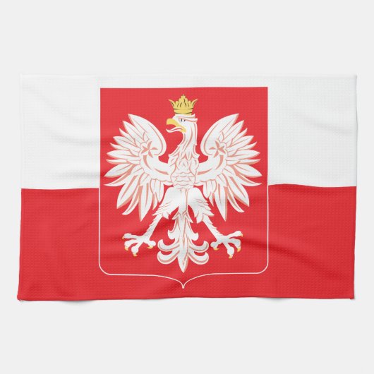 Pools Eagle Red Shield Theedoek (Horizontaal)
