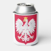 Pools Embleem - Polen Schild - Polska Herb Polski Blikjeskoeler (Blikje Achterkant)