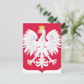 Pools Embleem - Polen Schild - Polska Herb Polski Briefkaart (Staand voorkant)