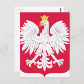 Pools Embleem - Polen Schild - Polska Herb Polski Briefkaart (Voorkant / Achterkant)