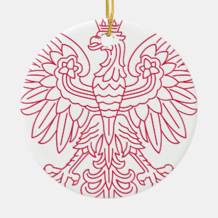 Pools Embleem - Polen Schild - Polska Herb Polski Keramisch Ornament