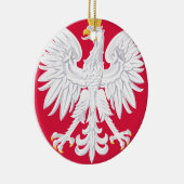 Pools Embleem - Polen Schild - Polska Herb Polski Keramisch Ornament (Rechts)