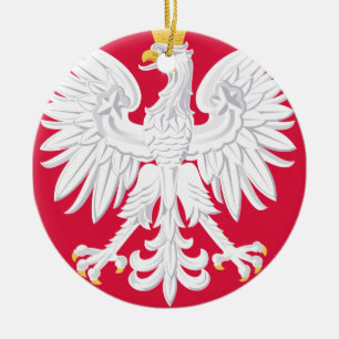 Pools Embleem - Polen Schild - Polska Herb Polski Keramisch Ornament