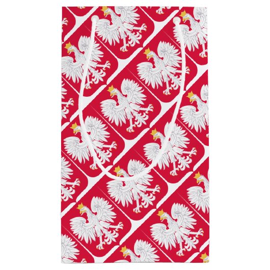 Pools Embleem - Polen Schild - Polska Herb Polski Klein Cadeauzakje (Achterkant)