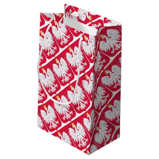 Pools Embleem - Polen Schild - Polska Herb Polski Klein Cadeauzakje (Achterkant Gekanteld)