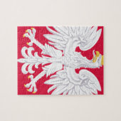Pools Embleem - Polen Schild - Polska Herb Polski Legpuzzel (Horizontaal)
