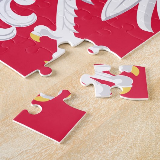 Pools Embleem - Polen Schild - Polska Herb Polski Legpuzzel (Zijkant)