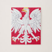 Pools Embleem - Polen Schild - Polska Herb Polski Legpuzzel (Verticaal)