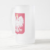 Pools Embleem - Polen Schild - Polska Herb Polski Matglas Bierpul (Voorkant links)