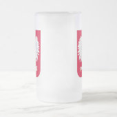 Pools Embleem - Polen Schild - Polska Herb Polski Matglas Bierpul (Center)