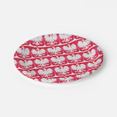 Pools Embleem - Polen Schild - Polska Herb Polski Papieren Bordje (Gekanteld)