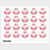 Pools Embleem - Polen Schild - Polska Herb Polski Ronde Sticker (Vel)