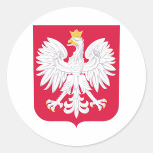 Pools Embleem - Polen Schild - Polska Herb Polski Ronde Sticker