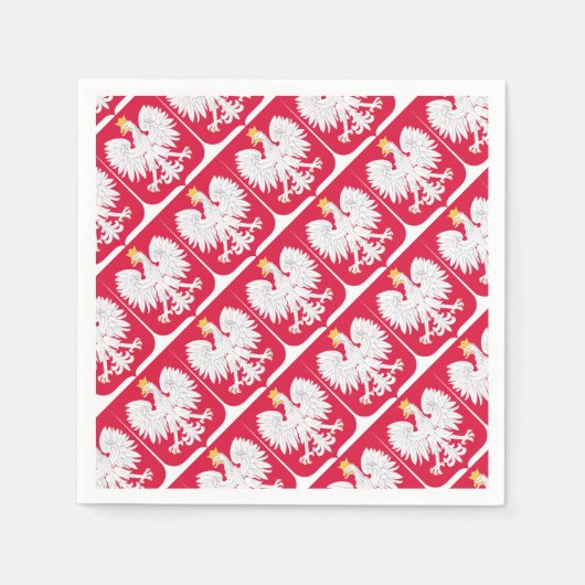 Pools Embleem - Polen Schild - Polska Herb Polski Servet (Voorkant)