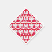 Pools Embleem - Polen Schild - Polska Herb Polski Servet (Hoek)