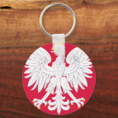 Pools Embleem - Polen Schild - Polska Herb Polski Sleutelhanger (Voorkant)