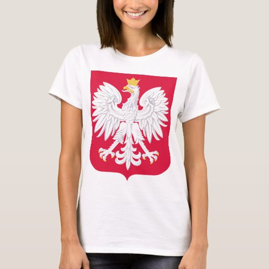 Pools Embleem - Polen Schild - Polska Herb Polski T-shirt (Voorkant)