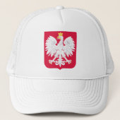 Pools Embleem - Polen Schild - Polska Herb Polski Trucker Pet (Voorkant)