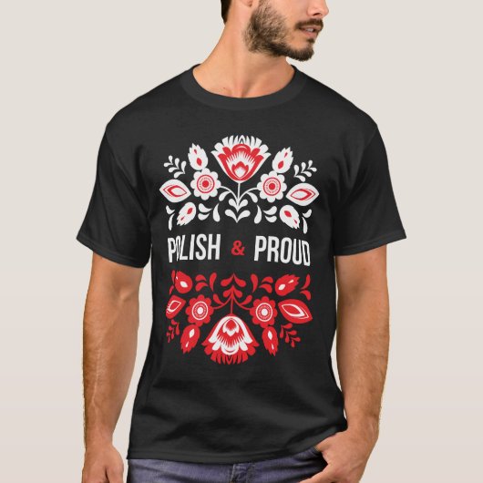 Pools en bloemenbloemen Polen Polska T-shirt (Voorkant)