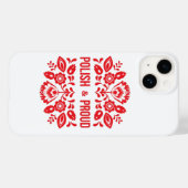 Pools en Polen Polska Red Flowers Case-Mate iPhone Case (Achterkant (horizontaal))