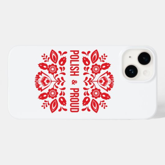 Pools en Polen Polska Red Flowers Case-Mate iPhone Case (Achterkant (horizontaal))