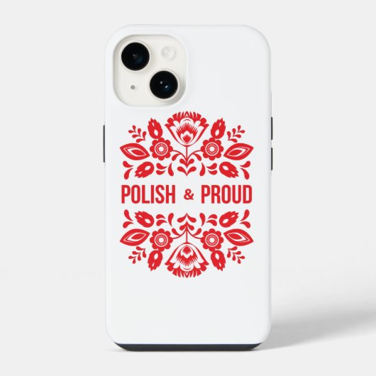 Pools en Polen Polska Red Flowers iPhone Hoesje (Achterkant)
