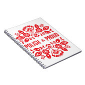 Pools en Polen Polska Red Flowers Notitieboek (Rechterzijde)