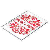 Pools en Polen Polska Red Flowers Notitieboek (Linkerzijde)