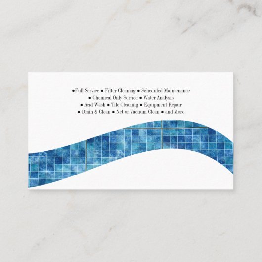 Pools en spa's visitekaartje (Achterkant)